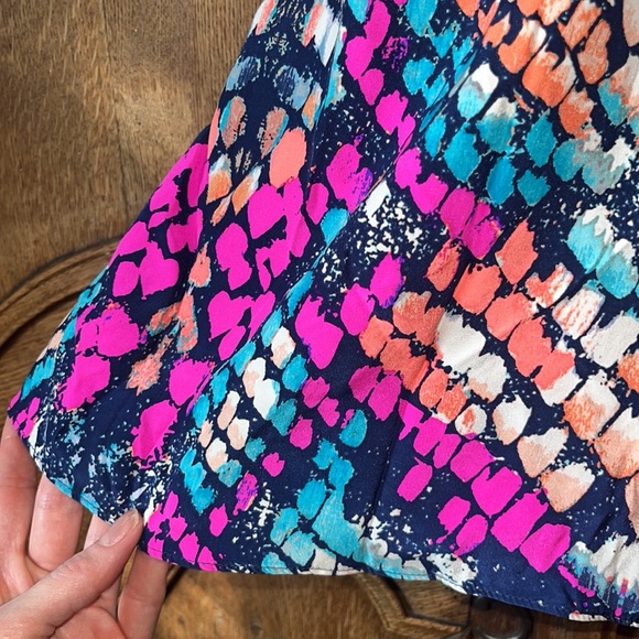 Alice & Trixie Silk Top Multicolor Reptile Print - Picture 5 of 12